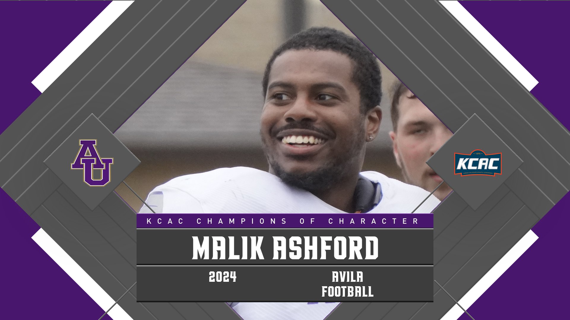 MALIK ASHFORD NAMED TO KCAC CHAMPIONS OF CHARACTER TEAM