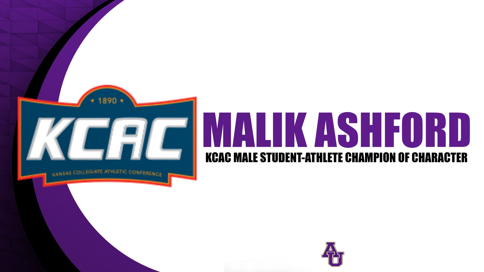 MALIK ASHFORD NAMED KCAC MALE CHAMPION OF CHARACTER OF THE YEAR