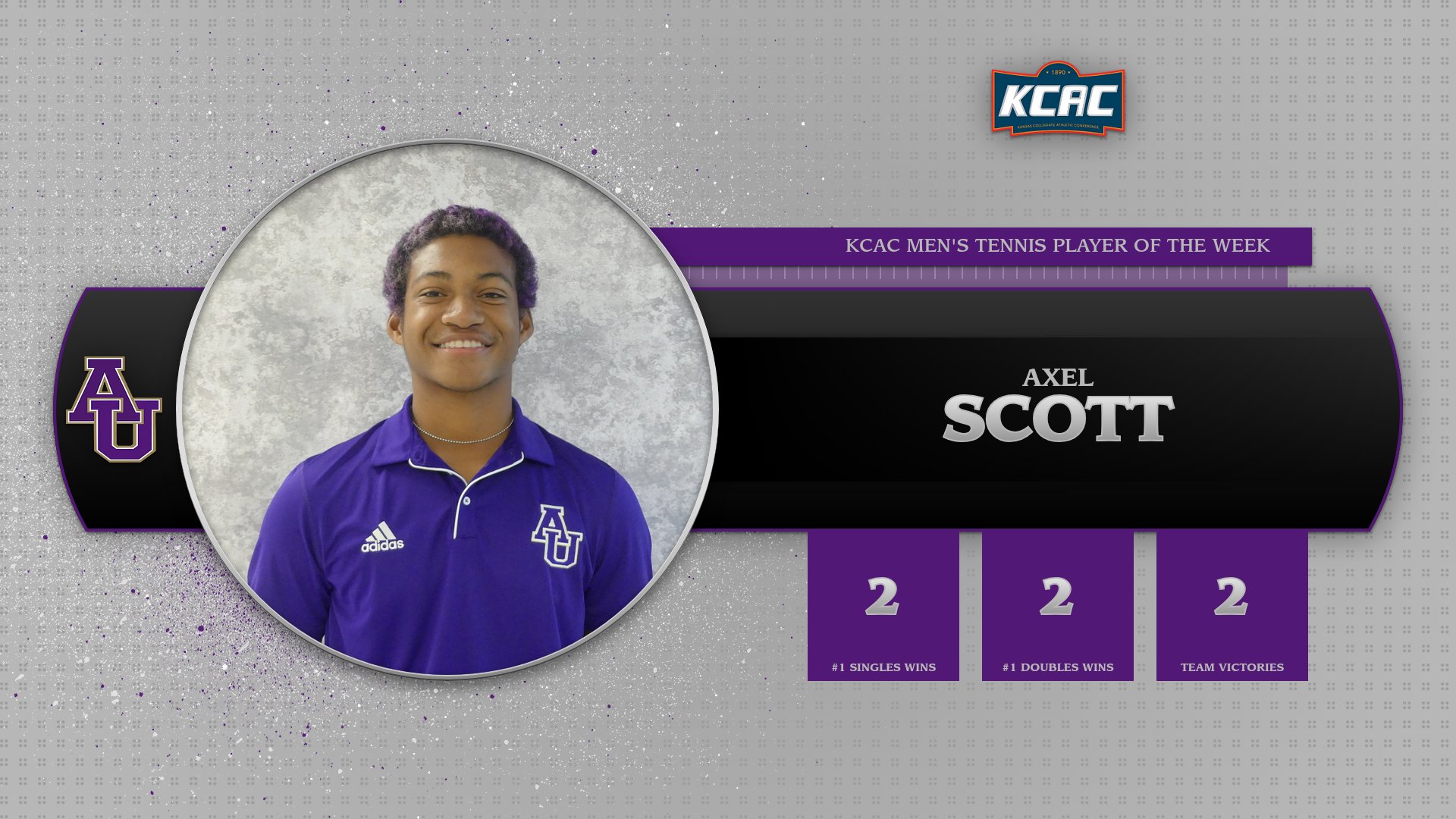 AXEL SCOTT NAMED KCAC MEN&rsquo;S TENNIS PLAYER OF THE WEEK