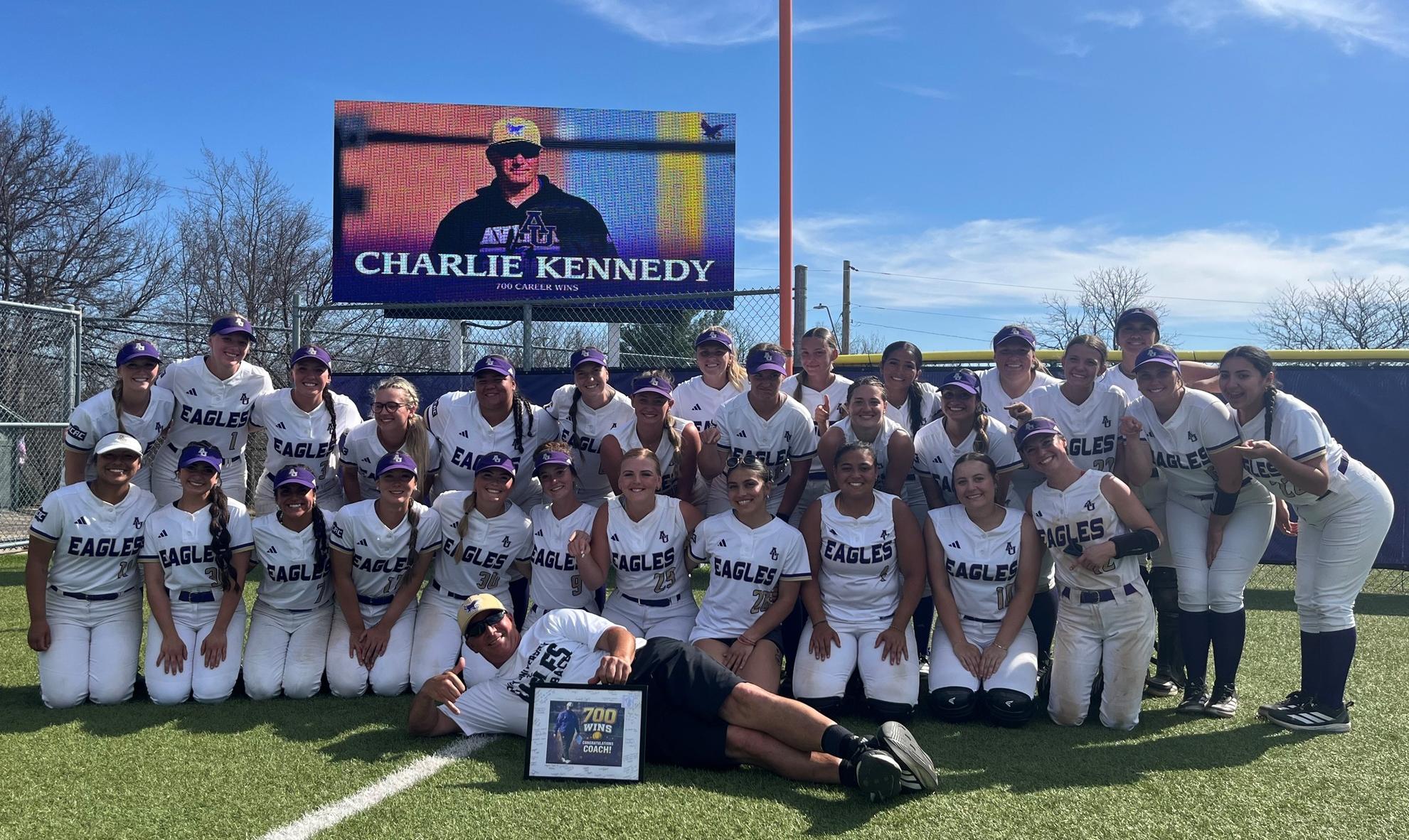 CHARLIE KENNEDY RECORDS WIN NO. 700 IN DOUBLEHEADER SWEEP OF TABOR