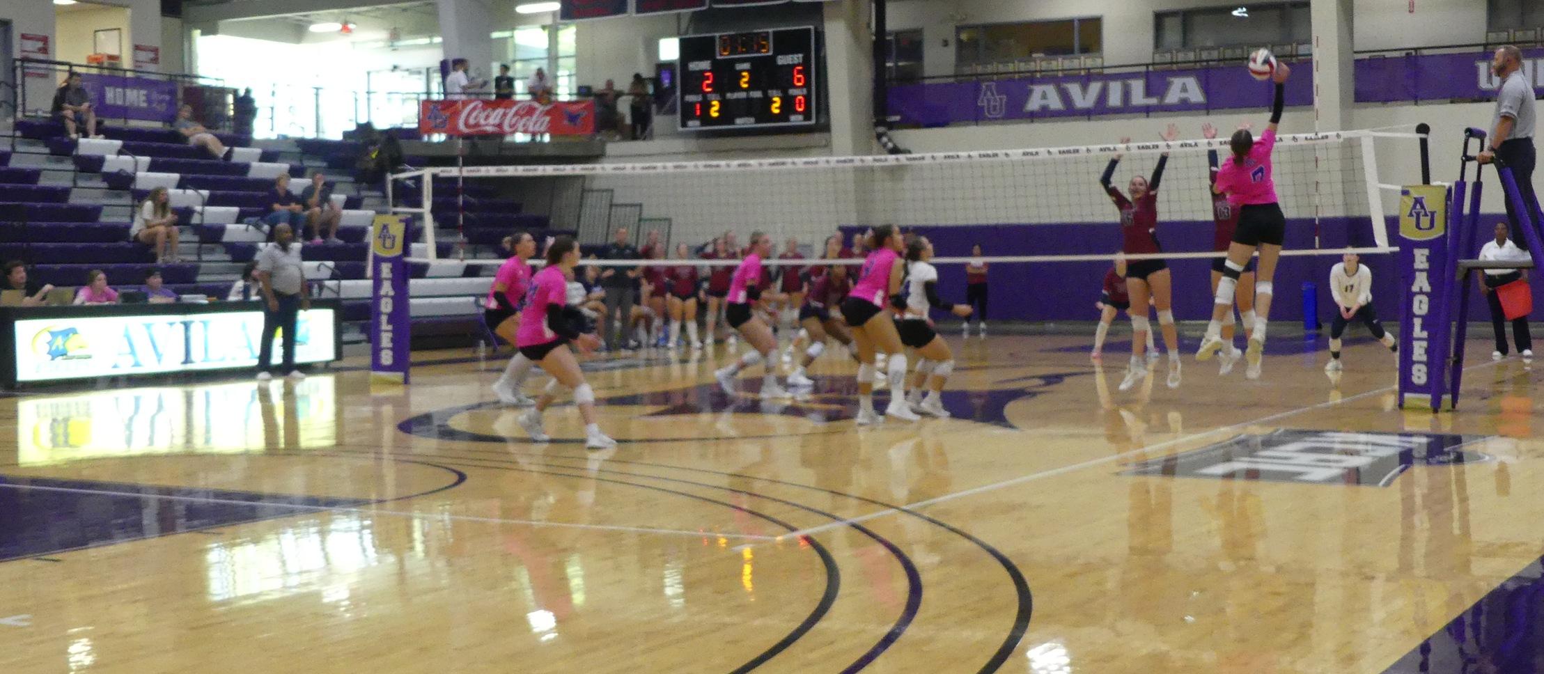 WOMEN&rsquo;S VOLLEYBALL LETS 2-0 LEAD SLIP AWAY AGAINST SOUTHWESTERN